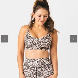 Zyia Leopard Brilliant Mesh Bra Large